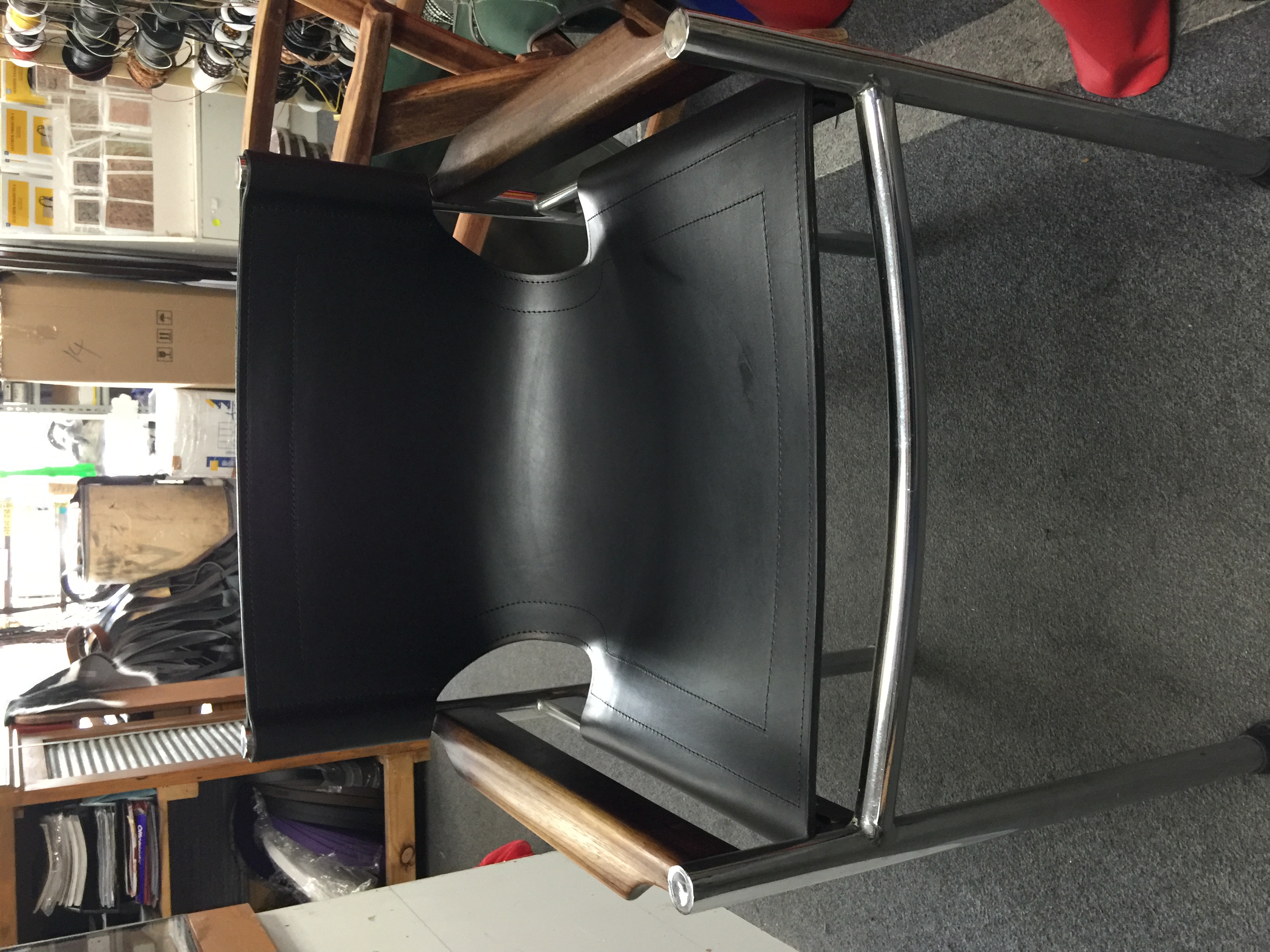 Restored leather director's chair