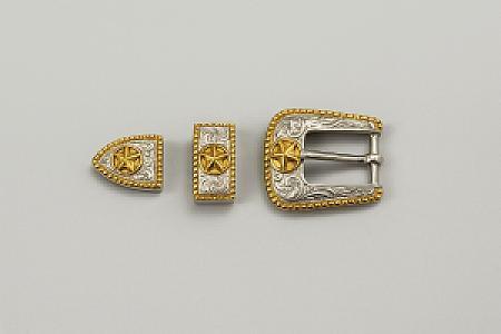 Buckle Set 10mm 3 Piece Nickel/Gilt - Main Product Image
