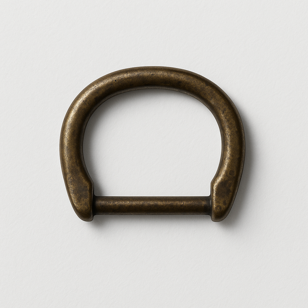 Bag Saddle Ring 14mm Antique Brass - Product Image