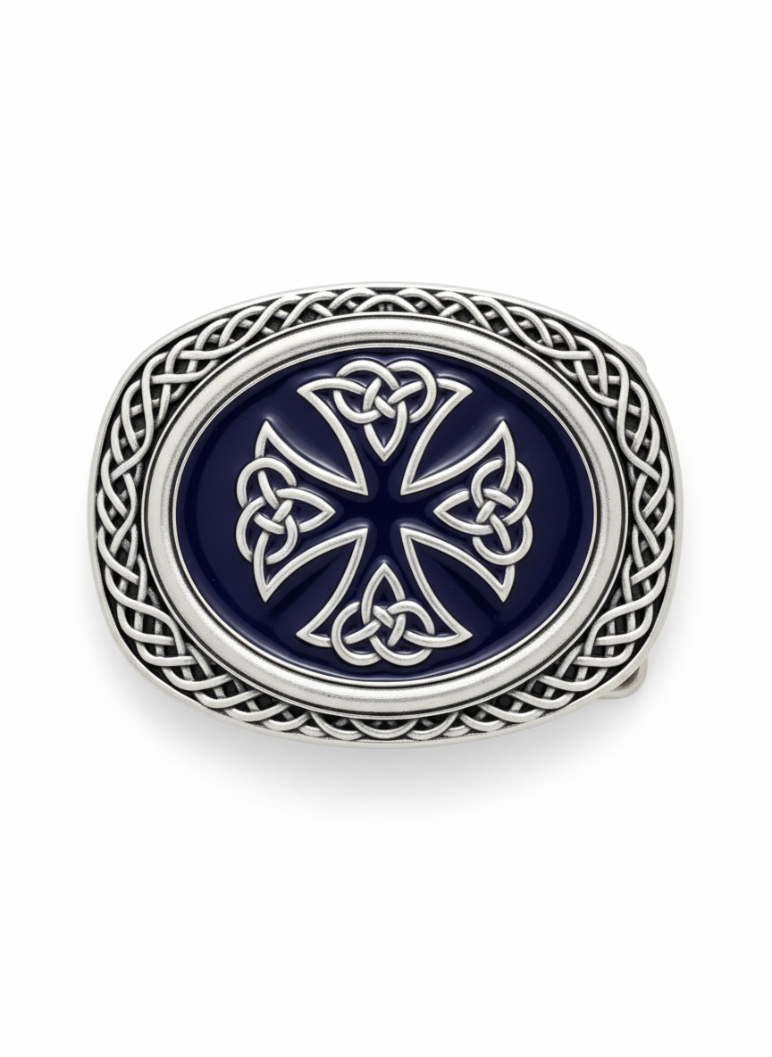 Celtic Trophy Buckle Pewter/Navy