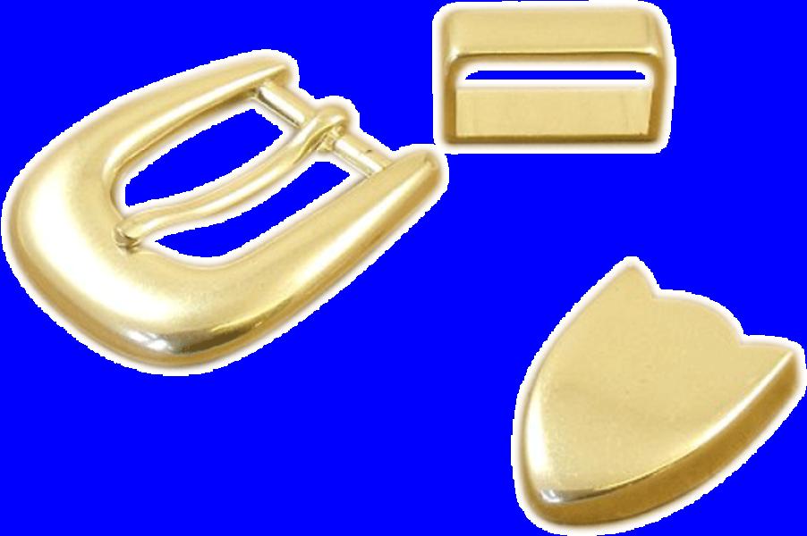 3 Piece Buckle Set 20mm Gilt