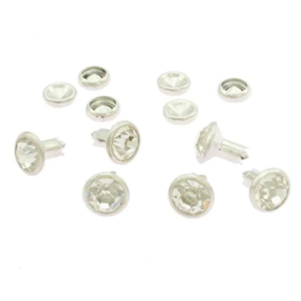 Synthetic Rivet Clear 10mm  (Pkt10)