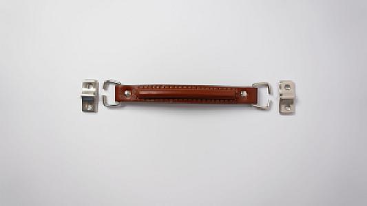 Kit Bag Handle with Attaching Plates Raised Stitching - Main Product Image