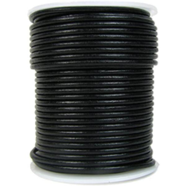 Round Leather Cord 1mm (100m Roll)