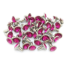 Synthetic Rivet 6mm Pink (Pkt10)