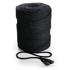 Cord Cotton 4mm 323 Black (Roll)